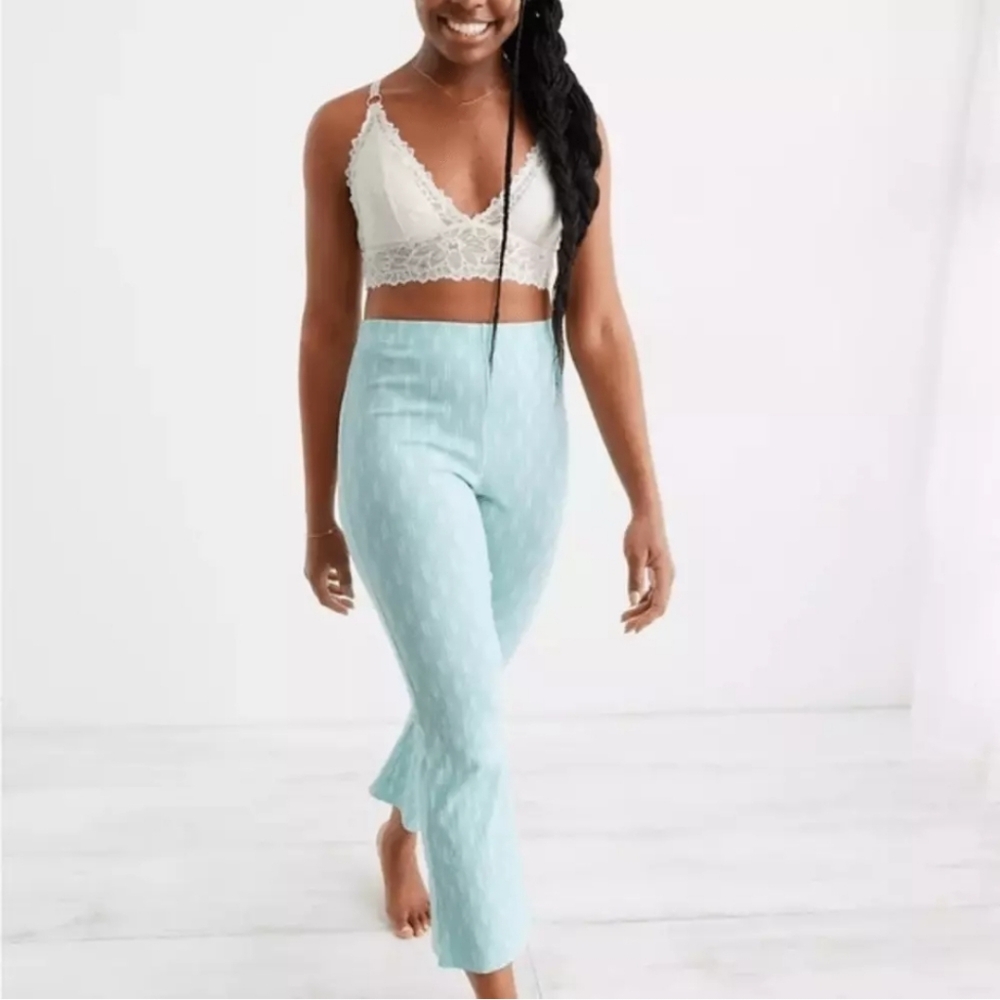 Aerie Light Blue Kick Flare Cropped Pants Size Small New